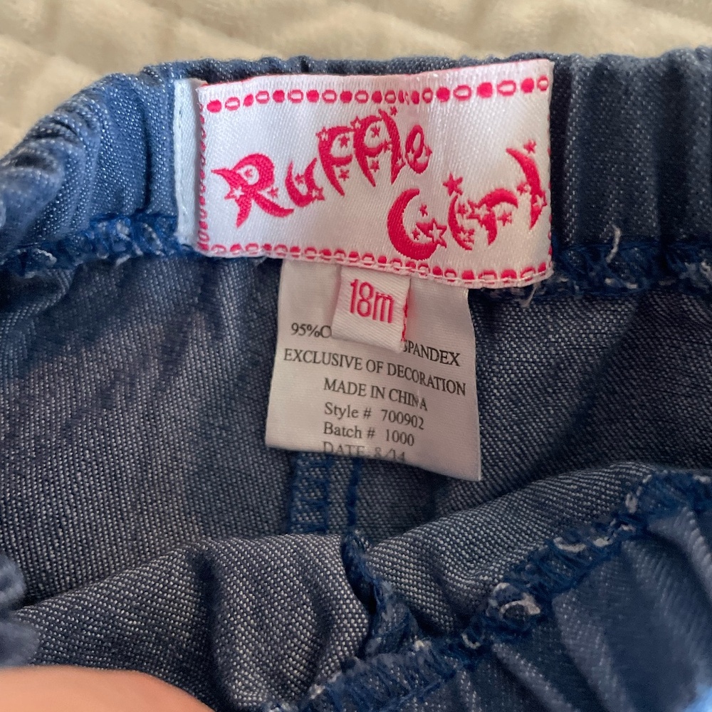 3 PAIRS OF GIRLS RUFFLE LEG PANTS SIZE 18 MONTHS/2T - Picture 7 of 10